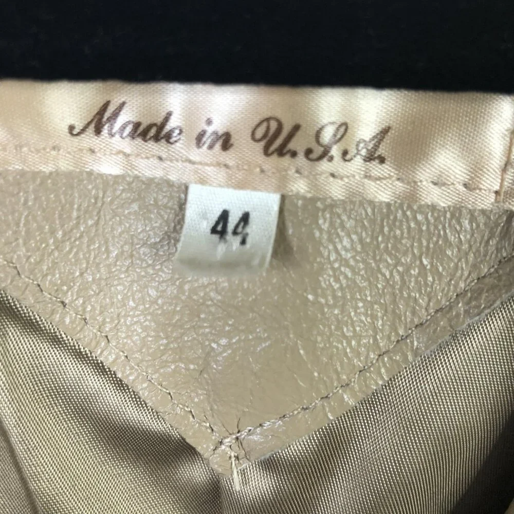 Continental Blazer Mens 44 Beige Leather Western Sport Coat Two Button USA